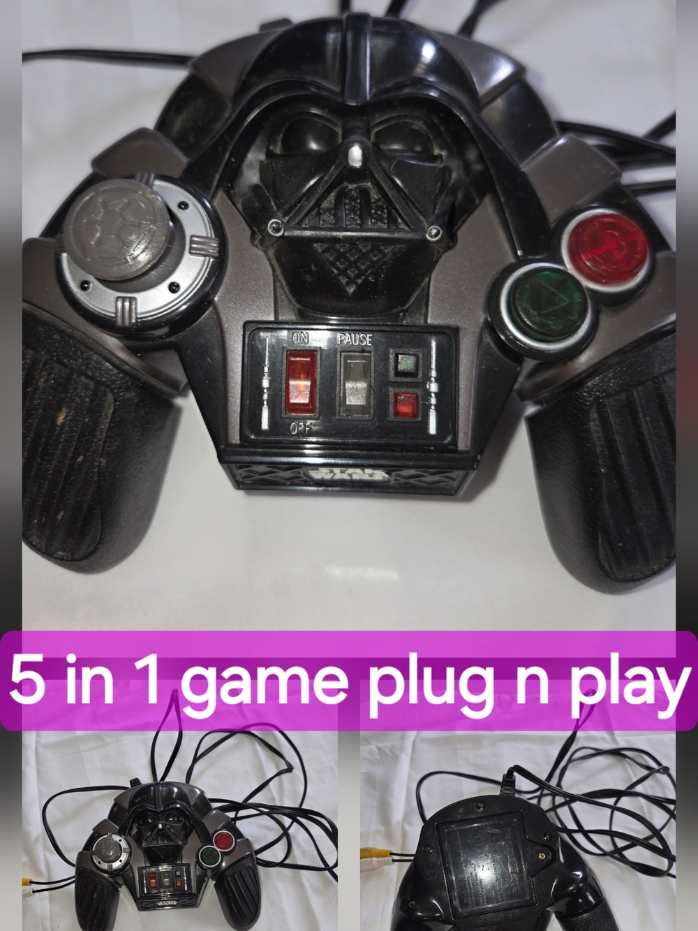 2005 Jakk’s Pacific Star Wars Darth Vader Plug & Play TV Game Controller